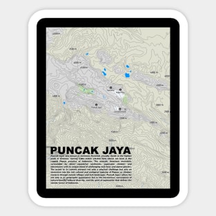 Papua Peaks: Jaya Topography Sticker